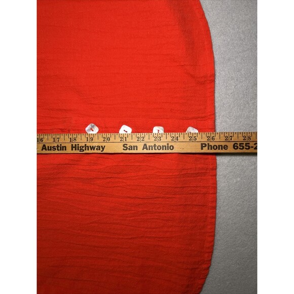 Soft Surroundings Button Down Medium Orange 3/4 Sleeve Pearlized Buttons - Picture 9 of 9